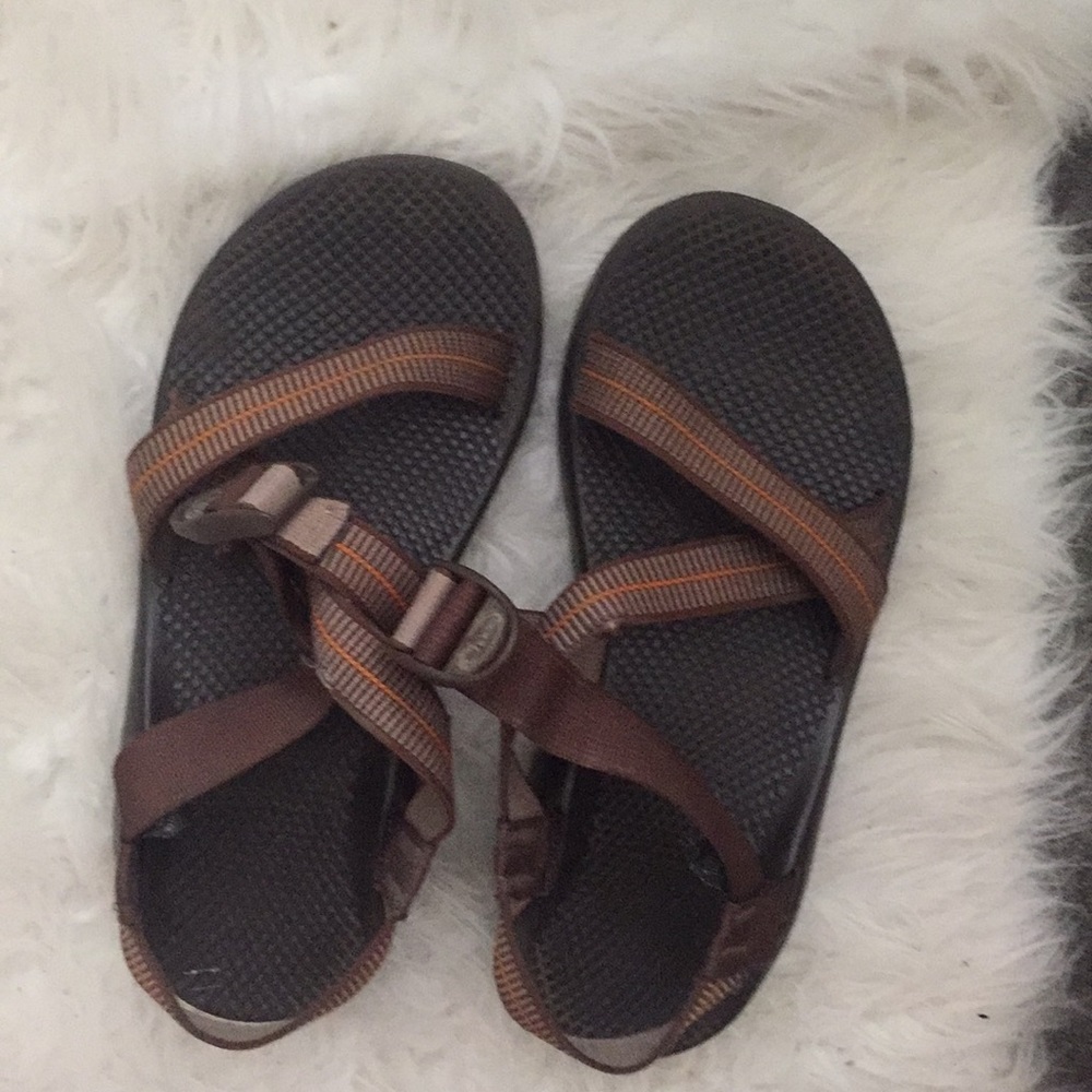 Brown and Orange Chaco Sandal